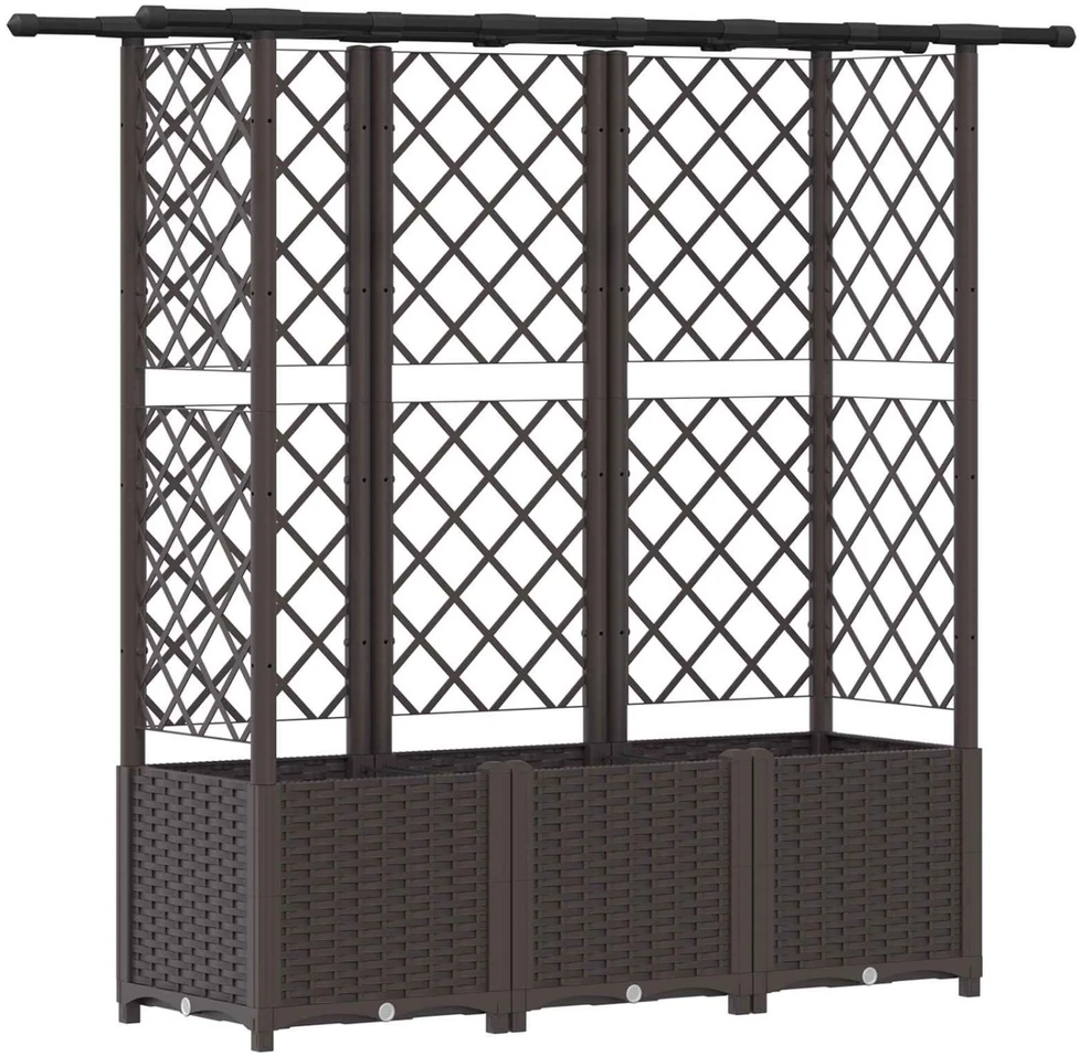 Pakeltas lovas su trelėmis ir stogu Ruda 162,5 x 40 x 136 cm PP