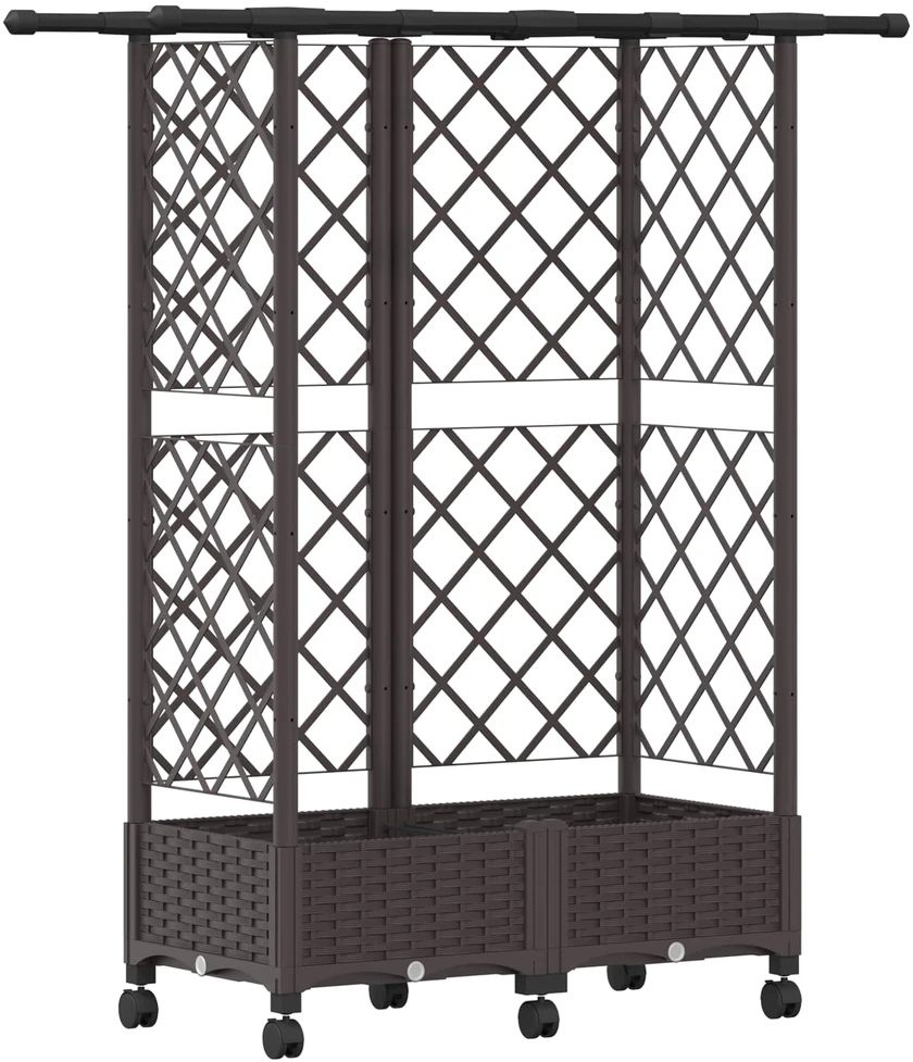 Pakeltas lovas su trelėmis ir stogu Ruda 124 x 40 x 127 cm PP