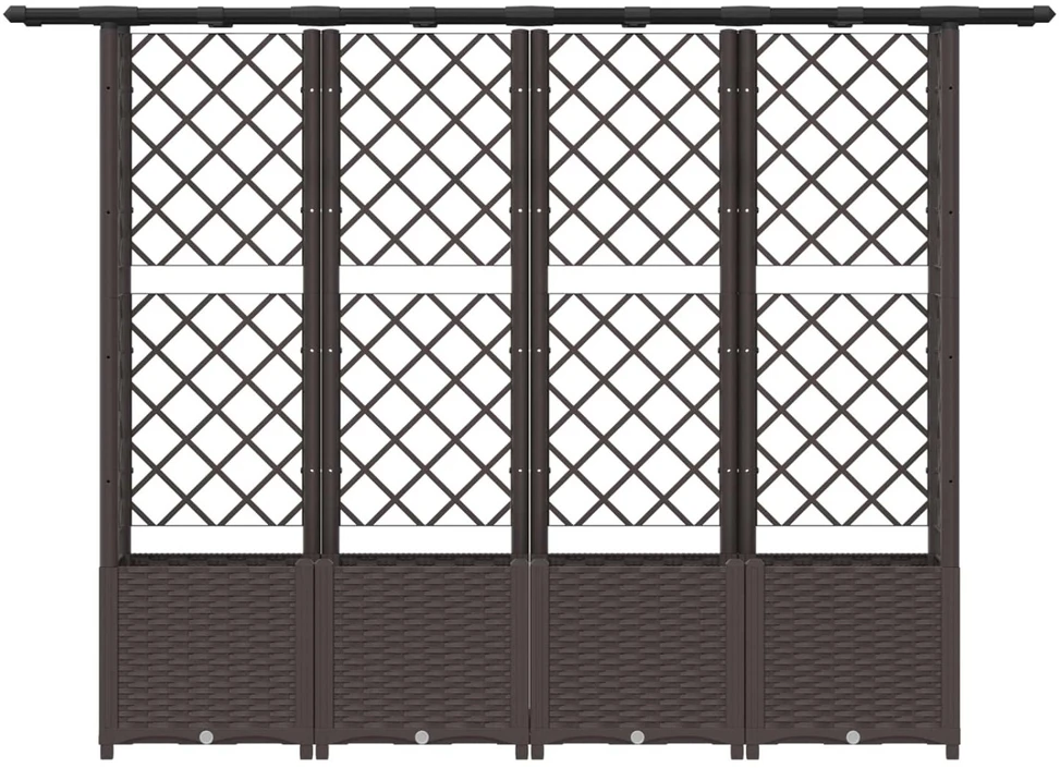 Pakeltas lovas su trelėmis ir stogu Ruda 203 x 40 x 136 cm PP