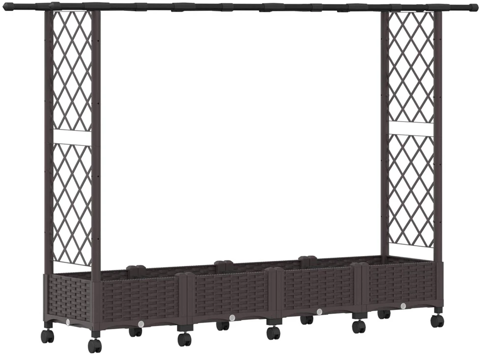 Pakeltas lovas su trelėmis ir stogu Ruda 203 x 40 x 127 cm PP