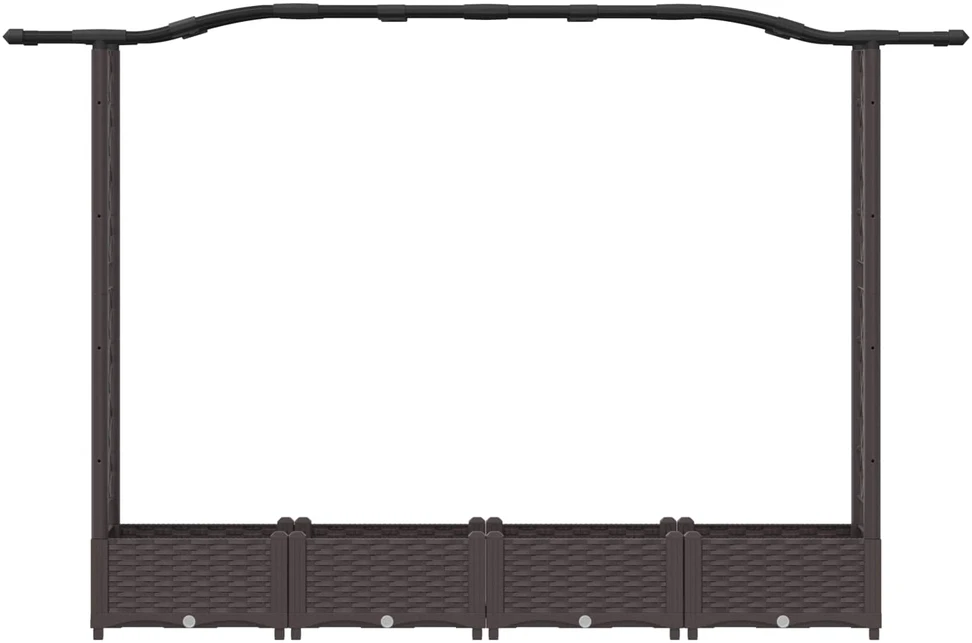 Pakeltas lovas su trelėmis ir stogu Ruda 207 x 40 x 123 cm PP