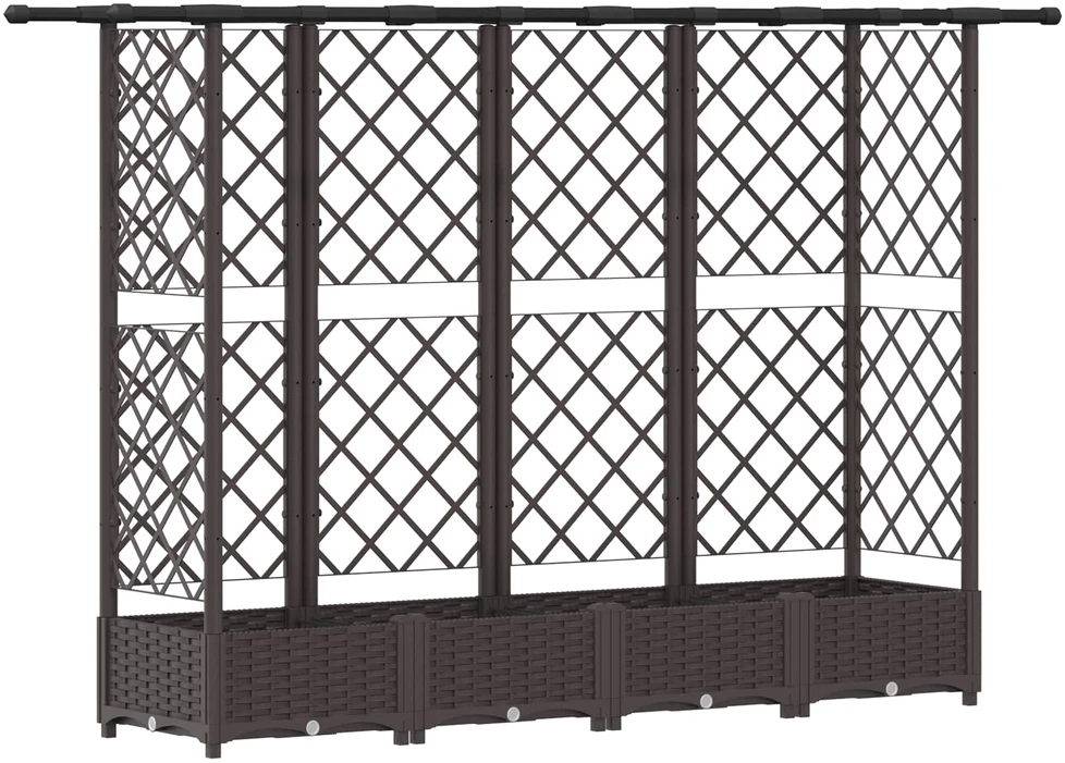 Pakeltas lovas su trelėmis ir stogu Ruda 202,5 x 40 x 121 cm PP