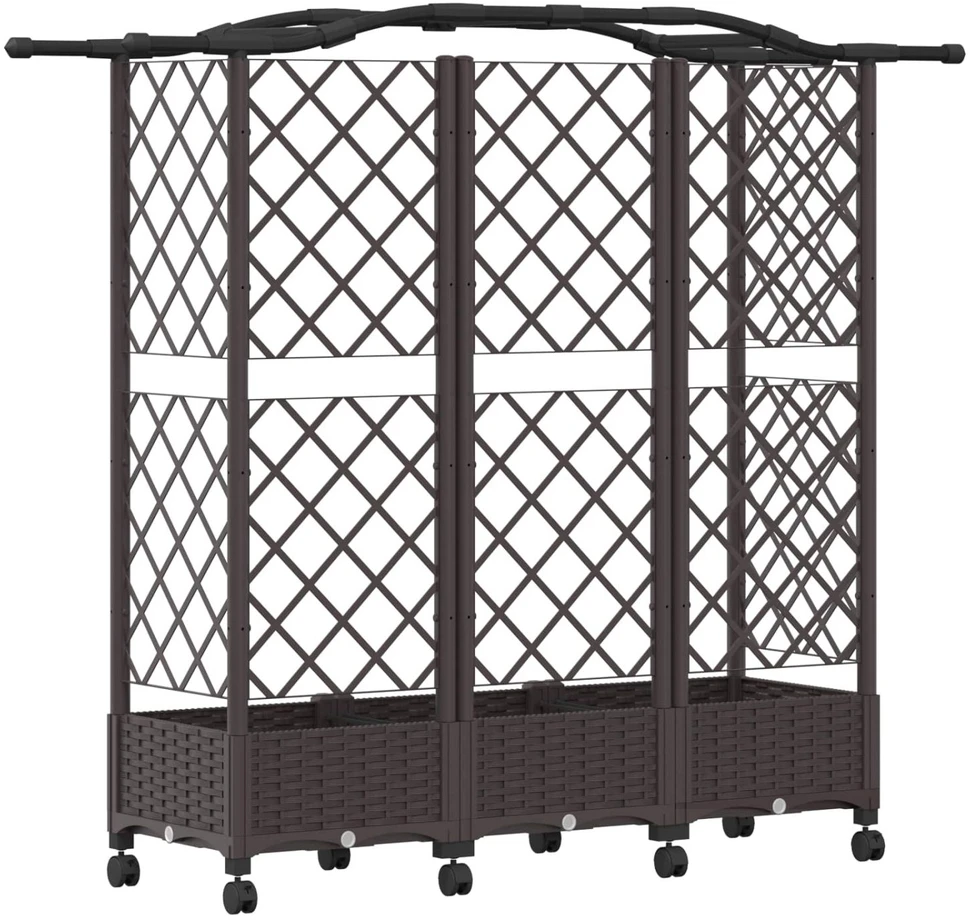 Pakeltas lovas su trelėmis ir stogu Ruda 163 x 40 x 129 cm PP