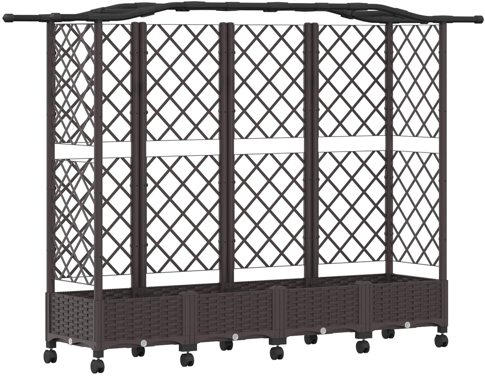 Pakeltas lovas su trelėmis ir stogu Ruda 203,5 x 40 x 129 cm PP