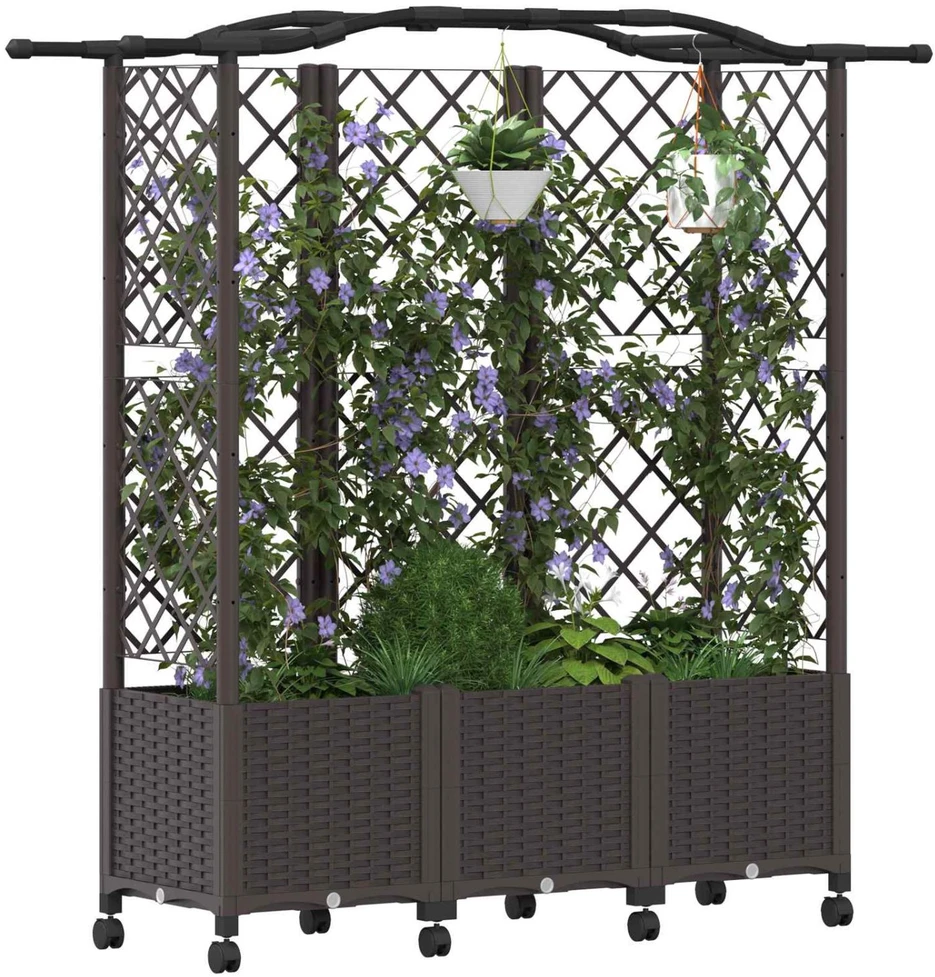 Pakeltas lovas su trelėmis ir stogu Ruda 163 x 40 x 144 cm PP
