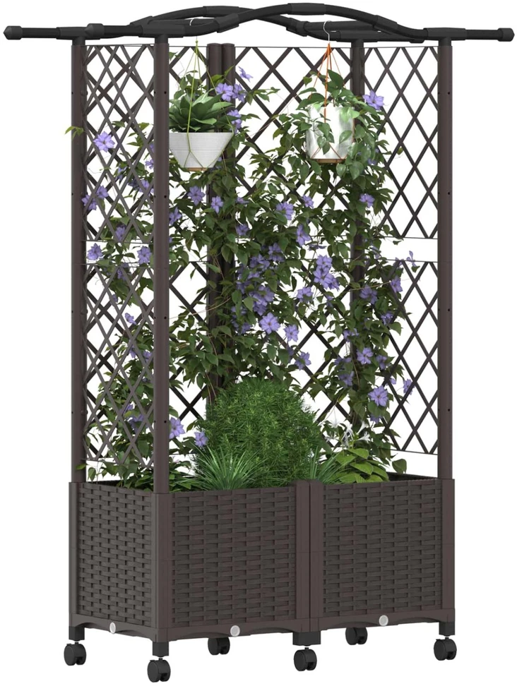 Pakeltas lovas su trelėmis ir stogu Ruda 122 x 40 x 144 cm PP