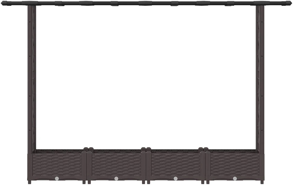 Pakeltas lovas su trelėmis ir stogu Ruda 203 x 40 x 121 cm PP