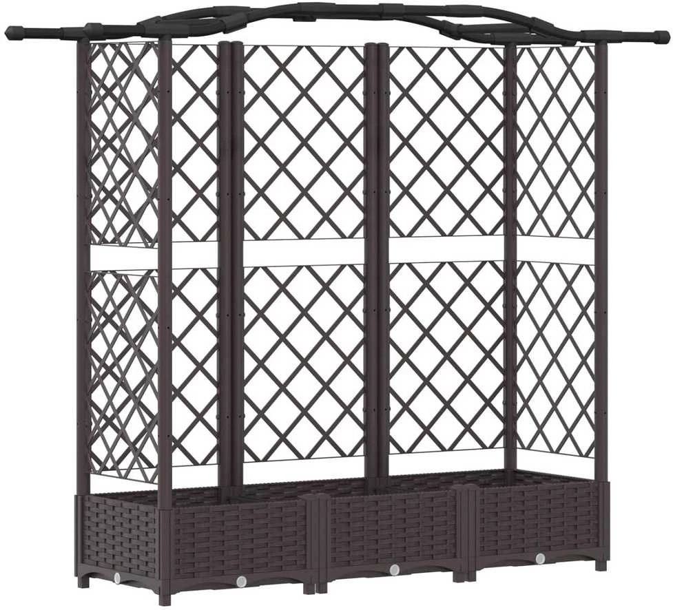 Pakeltas lovas su trelėmis ir stogu Ruda 163 x 40 x 123 cm PP