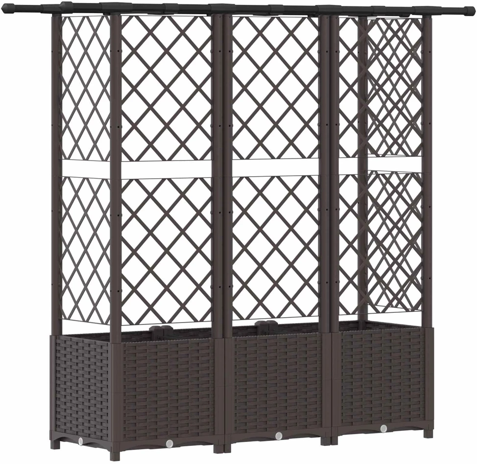Pakeltas lovas su trelėmis ir stogu Ruda 163,5 x 40 x 136 cm PP