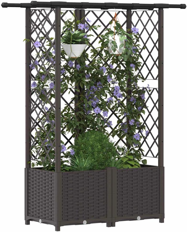 Pakeltas lovas su trelėmis ir stogu Ruda 124 x 40 x 136 cm PP