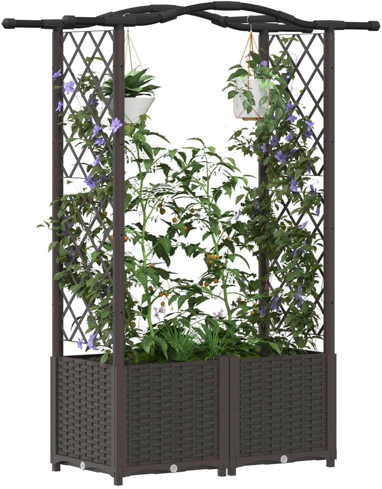 Pakeltas lovas su trelėmis ir stogu Ruda 125 x 40 x 138 cm PP