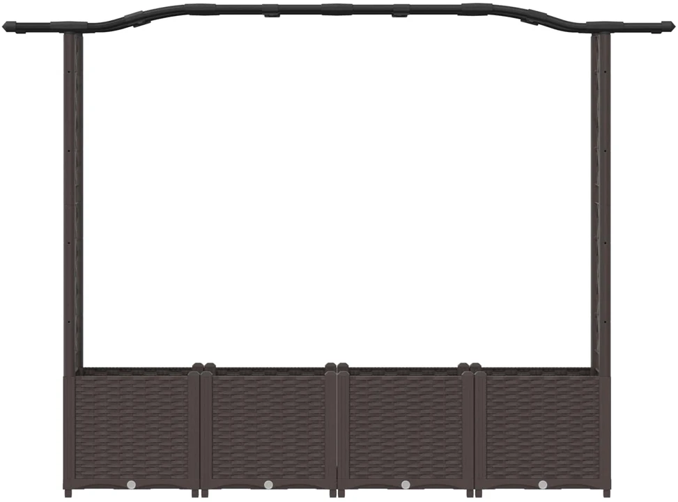 Pakeltas lovas su trelėmis ir stogu Ruda 204 x 40 x 138 cm PP