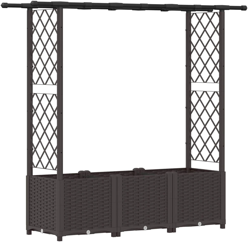 Pakeltas lovas su trelėmis ir stogu Ruda 162,5 x 40 x 136 cm PP