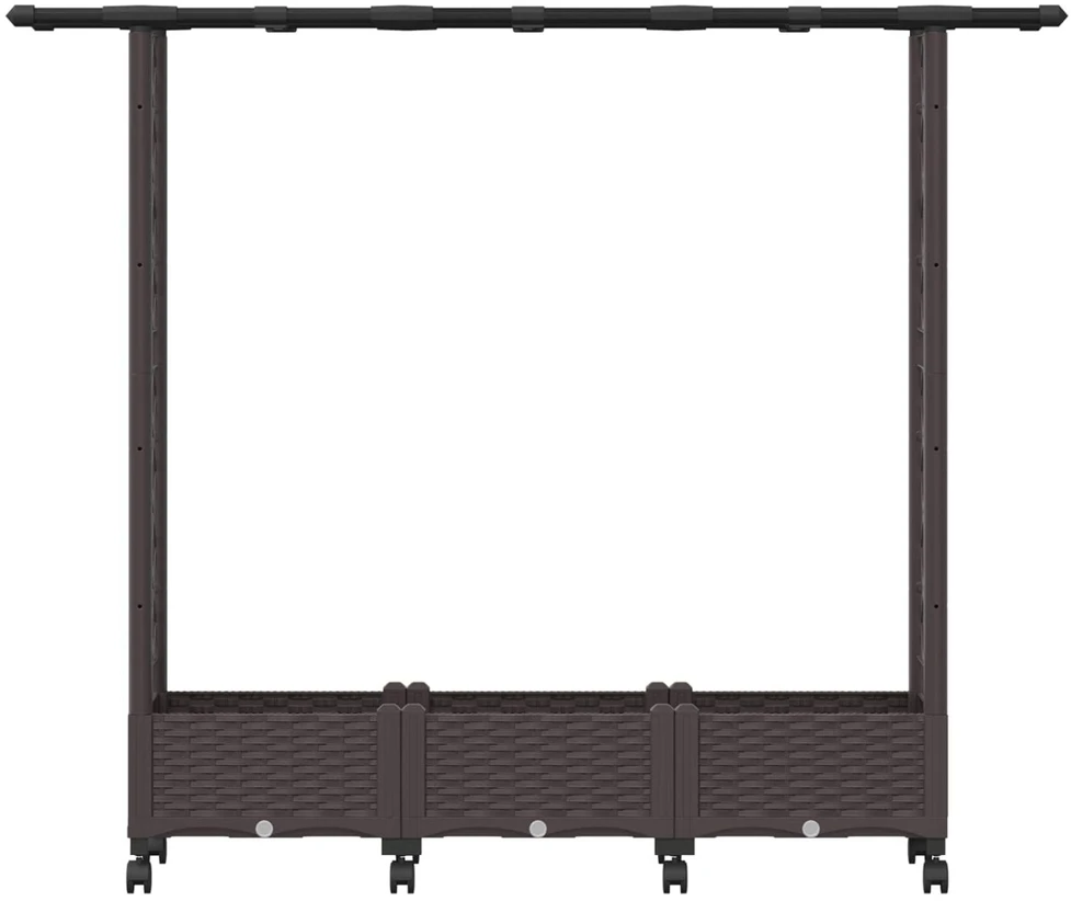 Pakeltas lovas su trelėmis ir stogu Ruda 164 x 40 x 127 cm PP
