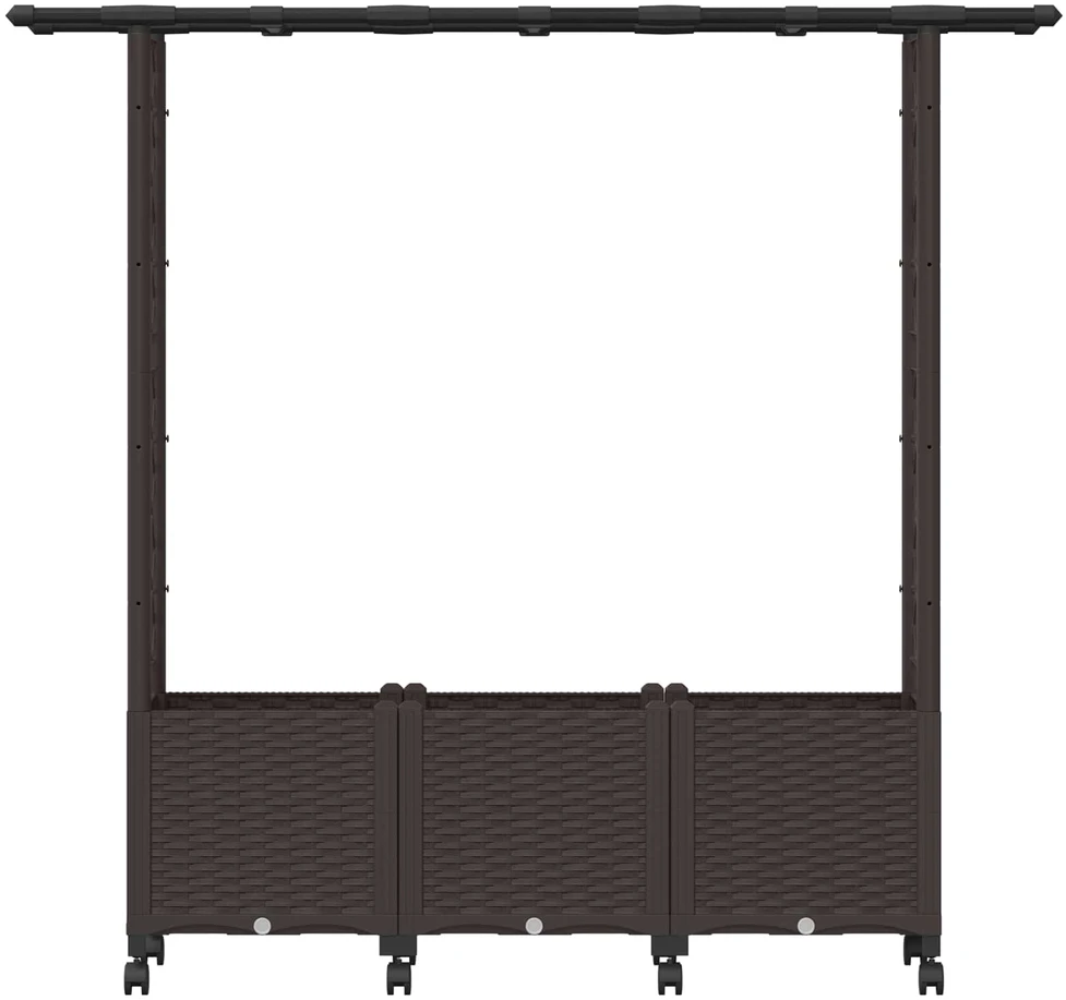 Pakeltas lovas su trelėmis ir stogu Ruda 162,5 x 40 x 142 cm PP