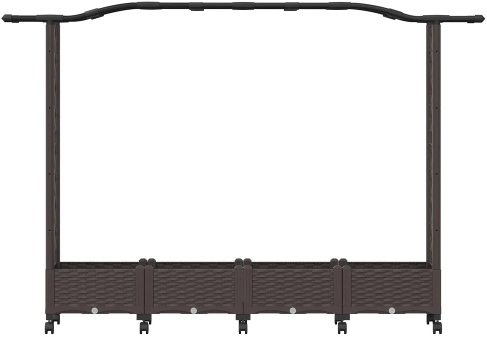 Pakeltas lovas su trelėmis ir stogu Ruda 207 x 40 x 129 cm PP