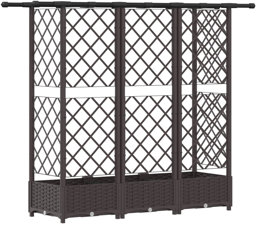 Pakeltas lovas su trelėmis ir stogu Ruda 164 x 40 x 121 cm PP