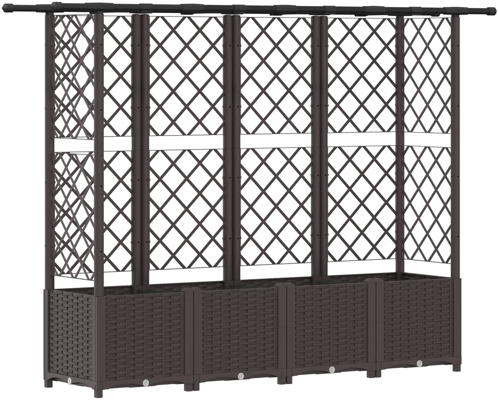 Pakeltas lovas su trelėmis ir stogu Ruda 202 x 40 x 136 cm PP