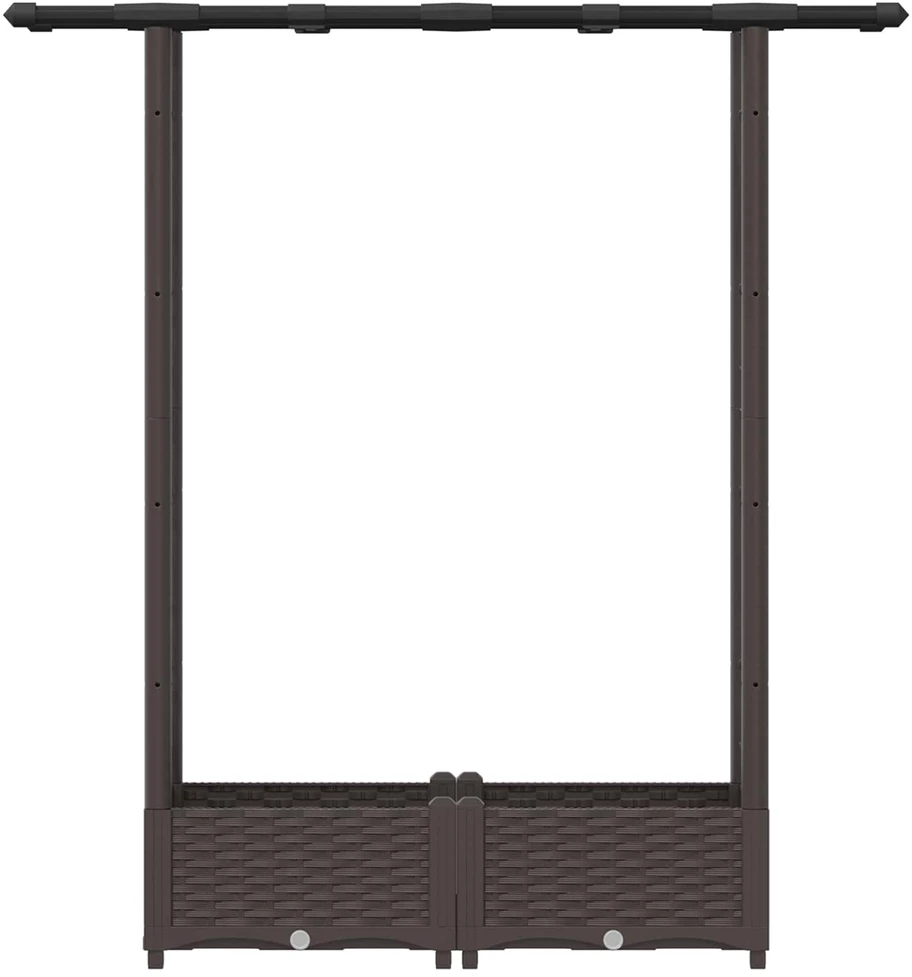 Pakeltas lovas su trelėmis ir stogu Ruda 122,5 x 40 x 121 cm PP