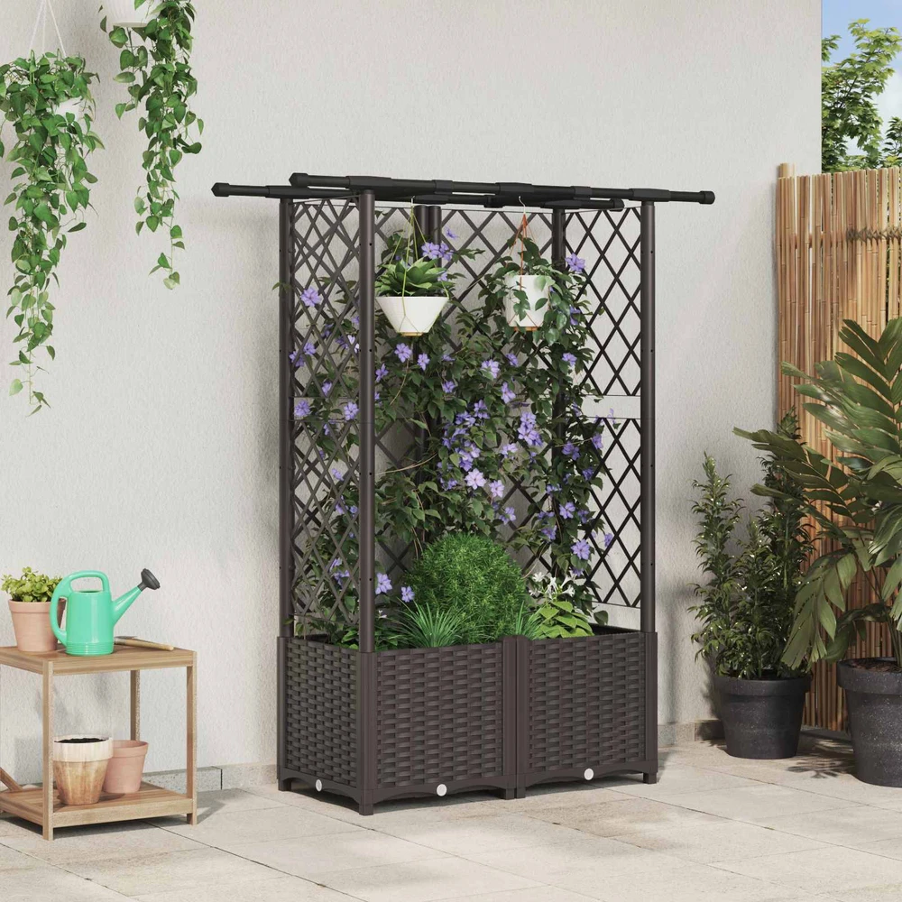 Pakeltas lovas su trelėmis ir stogu Ruda 124 x 40 x 136 cm PP