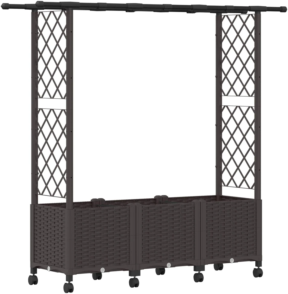 Pakeltas lovas su trelėmis ir stogu Ruda 162,5 x 40 x 142 cm PP