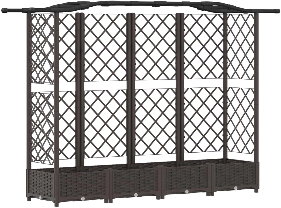 Pakeltas lovas su trelėmis ir stogu Ruda 203,5 x 40 x 123 cm PP
