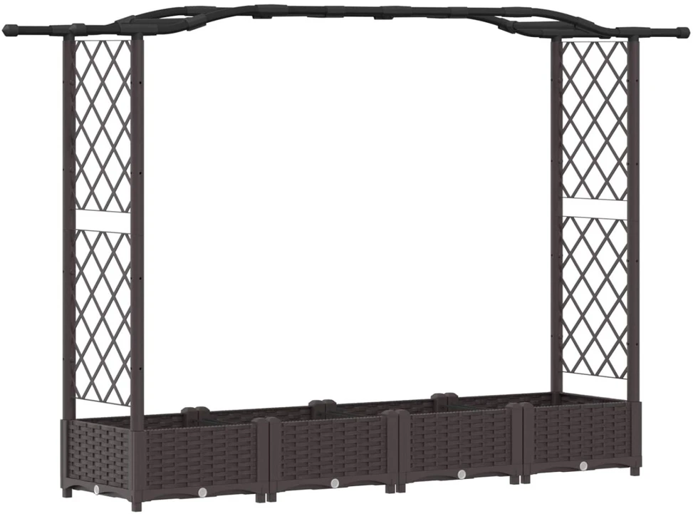 Pakeltas lovas su trelėmis ir stogu Ruda 207 x 40 x 123 cm PP