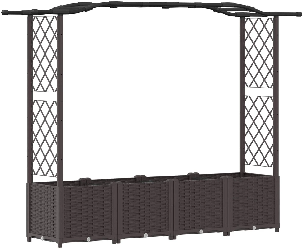 Pakeltas lovas su trelėmis ir stogu Ruda 204 x 40 x 138 cm PP