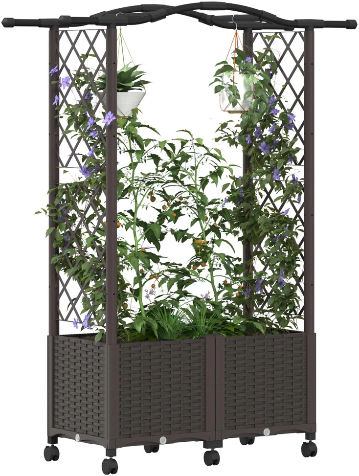 Pakeltas lovas su trelėmis ir stogu Ruda 125 x 40 x 144 cm PP