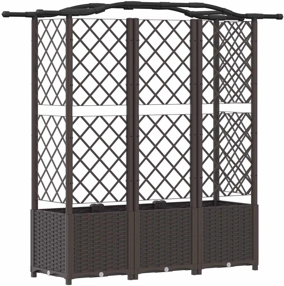 Pakeltas lovas su trelėmis ir stogu Ruda 163 x 40 x 138 cm PP