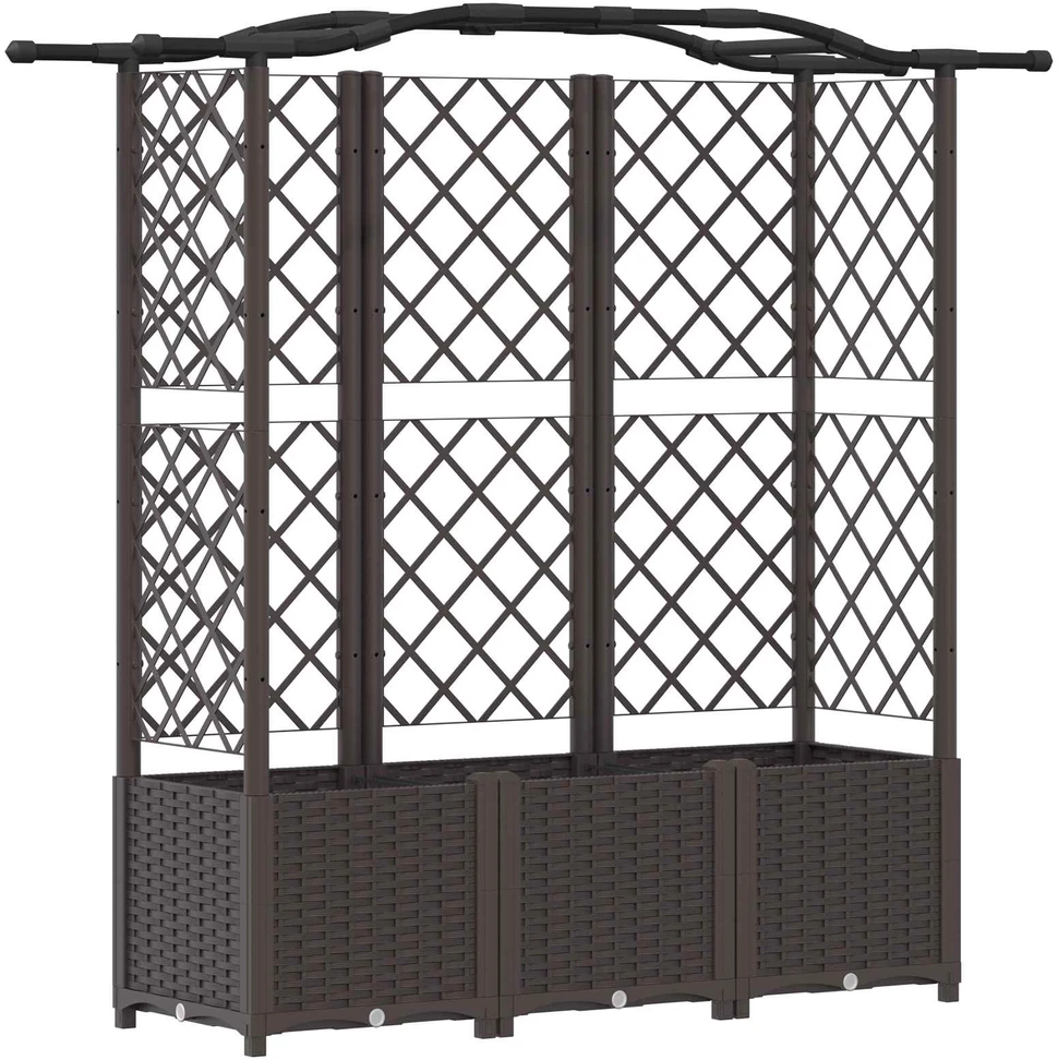 Pakeltas lovas su trelėmis ir stogu Ruda 163 x 40 x 138 cm PP