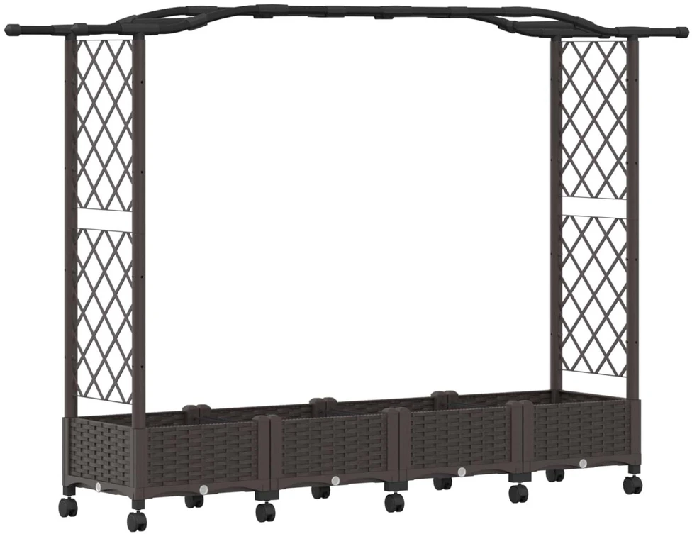 Pakeltas lovas su trelėmis ir stogu Ruda 207 x 40 x 129 cm PP