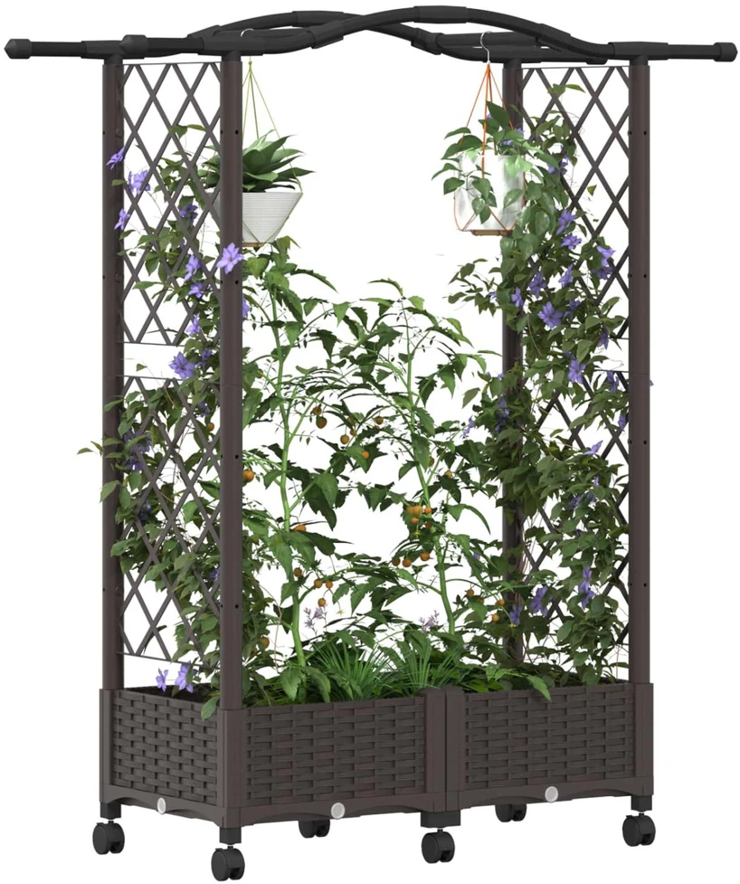 Pakeltas lovas su trelėmis ir stogu Ruda 124 x 40 x 129 cm PP