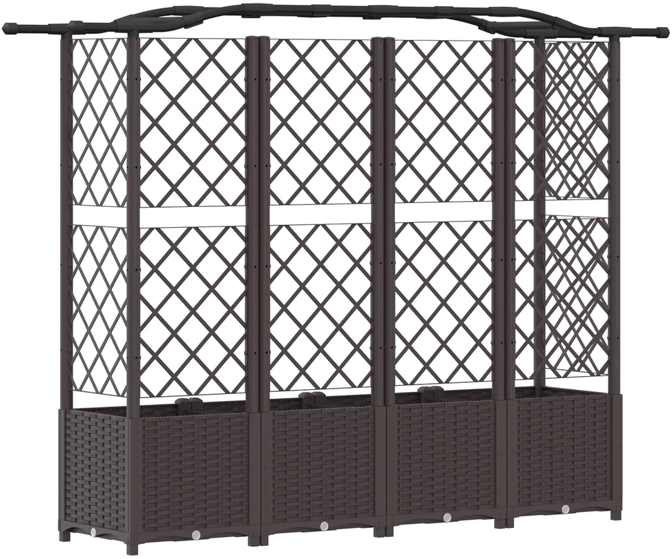Pakeltas lovas su trelėmis ir stogu Ruda 204 x 40 x 138 cm PP