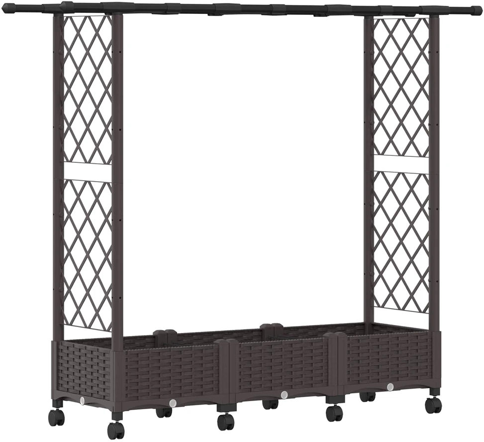 Pakeltas lovas su trelėmis ir stogu Ruda 164 x 40 x 127 cm PP