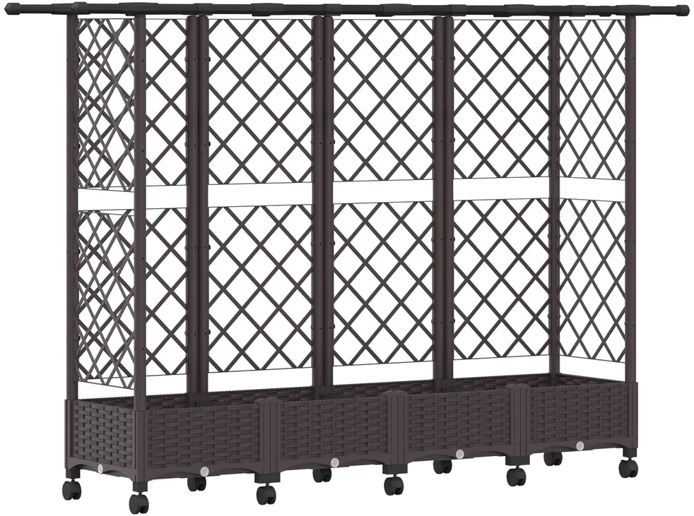 Pakeltas lovas su trelėmis ir stogu Ruda 202,5 x 40 x 127 cm PP