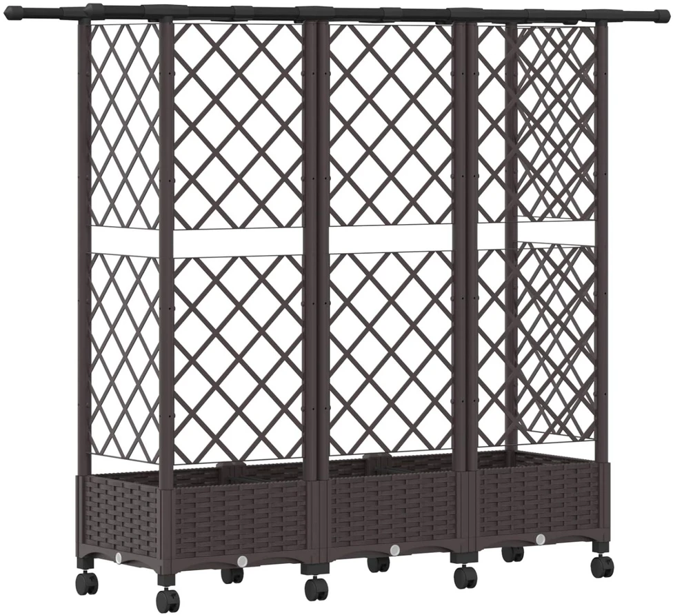 Pakeltas lovas su trelėmis ir stogu Ruda 164 x 40 x 127 cm PP