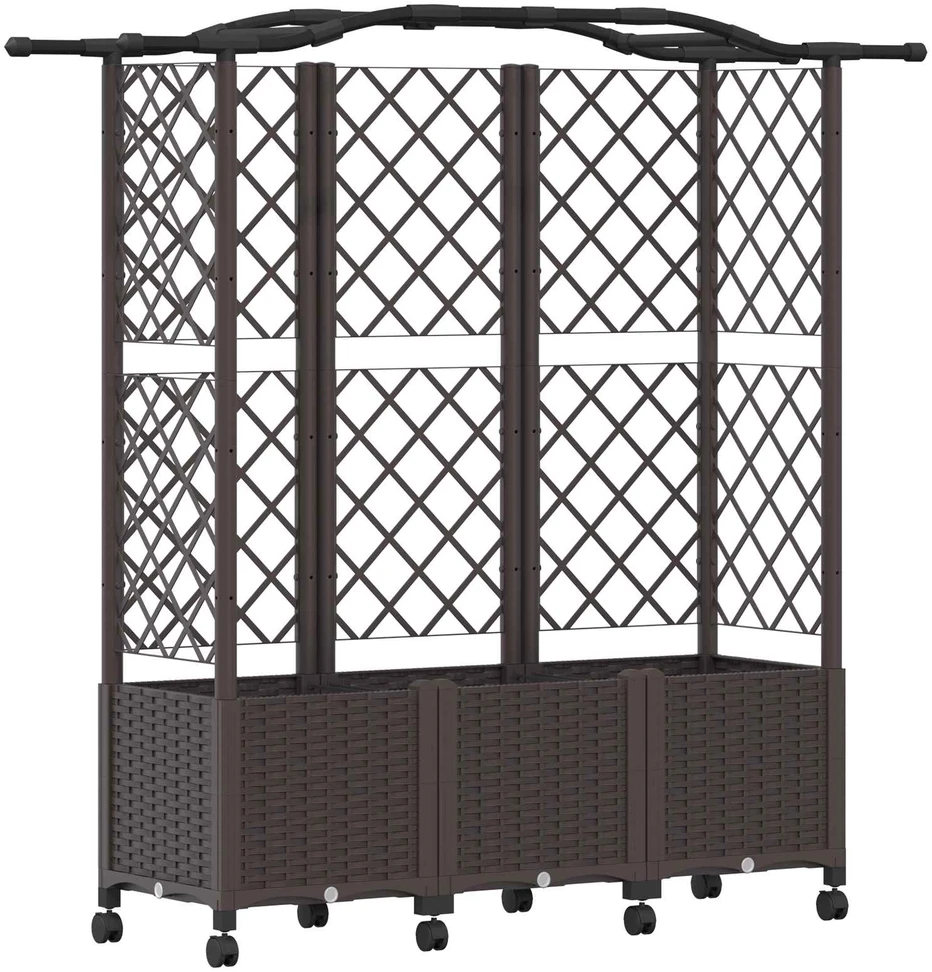 Pakeltas lovas su trelėmis ir stogu Ruda 163 x 40 x 144 cm PP