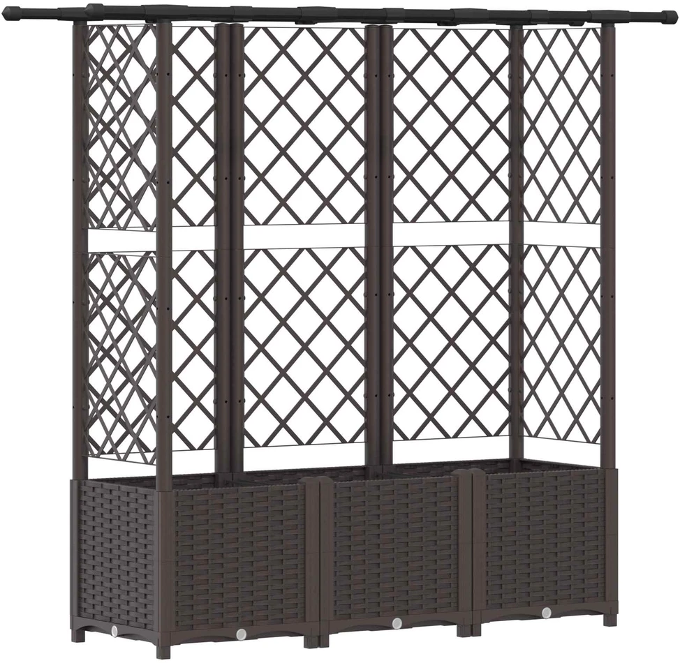Pakeltas lovas su trelėmis ir stogu Ruda 163,5 x 40 x 136 cm PP