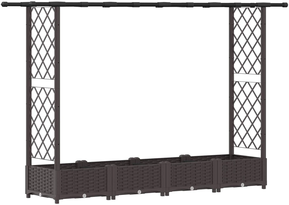 Pakeltas lovas su trelėmis ir stogu Ruda 203 x 40 x 121 cm PP