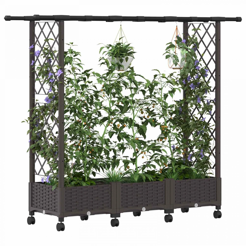Pakeltas lovas su trelėmis ir stogu Ruda 164 x 40 x 127 cm PP