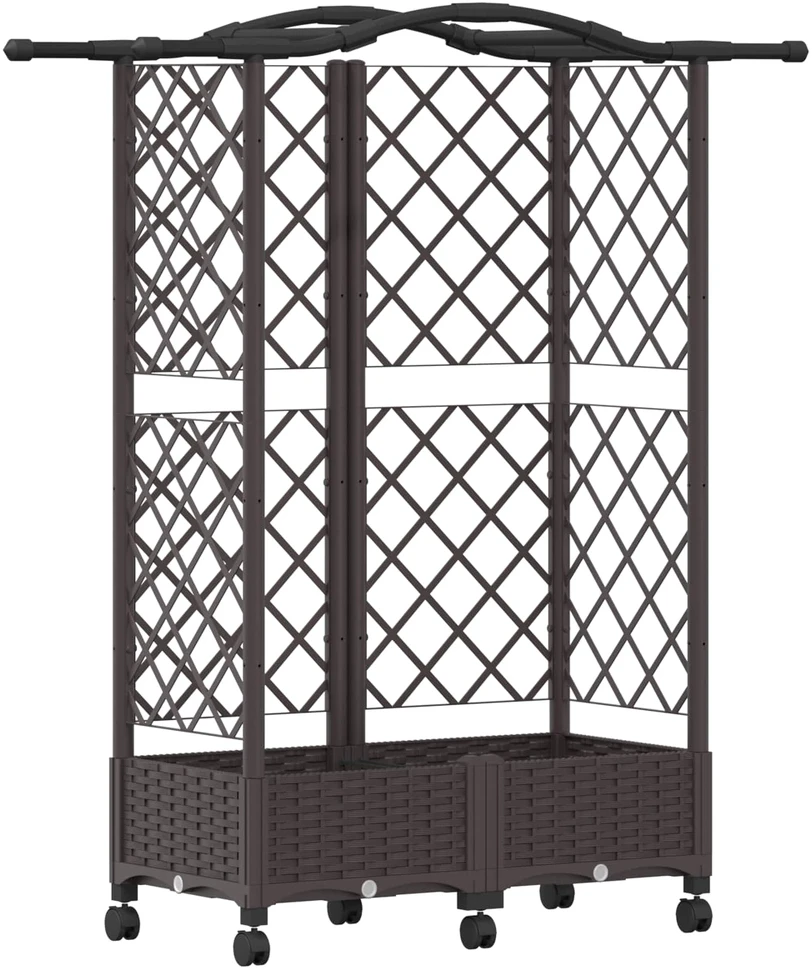 Pakeltas lovas su trelėmis ir stogu Ruda 124 x 40 x 129 cm PP