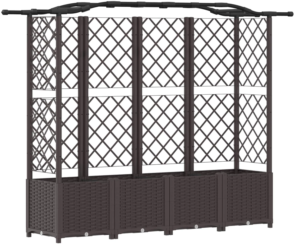 Pakeltas lovas su trelėmis ir stogu Ruda 204 x 40 x 138 cm PP