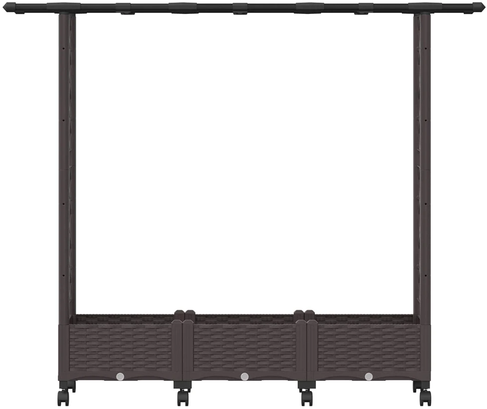 Pakeltas lovas su trelėmis ir stogu Ruda 164 x 40 x 127 cm PP