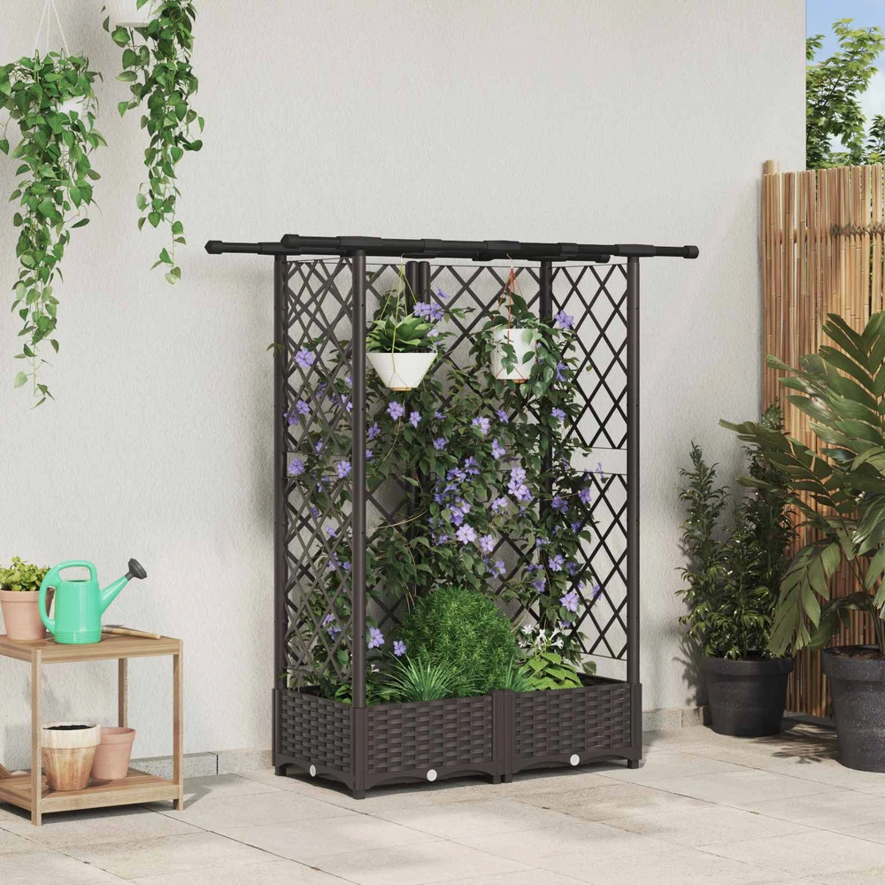 Pakeltas lovas su trelėmis ir stogu Ruda 124 x 40 x 121 cm PP