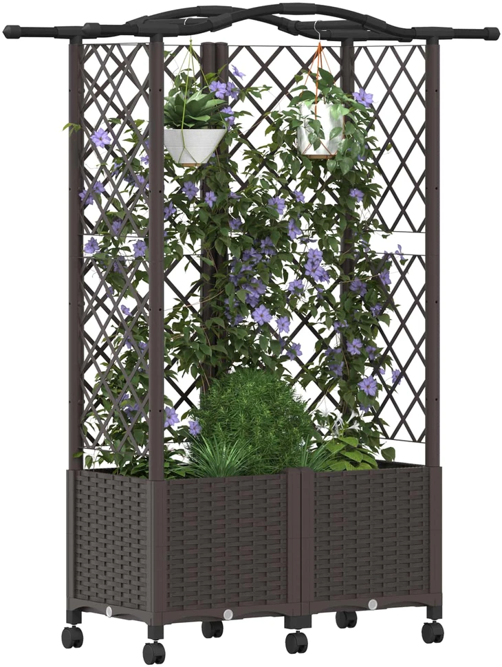Pakeltas lovas su trelėmis ir stogu Ruda 122 x 40 x 144 cm PP