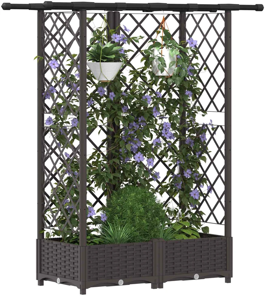 Pakeltas lovas su trelėmis ir stogu Ruda 124 x 40 x 121 cm PP