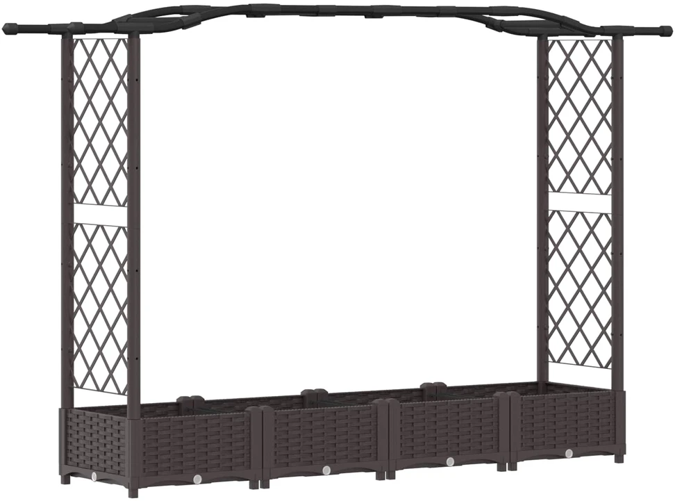 Pakeltas lovas su trelėmis ir stogu Ruda 207 x 40 x 123 cm PP