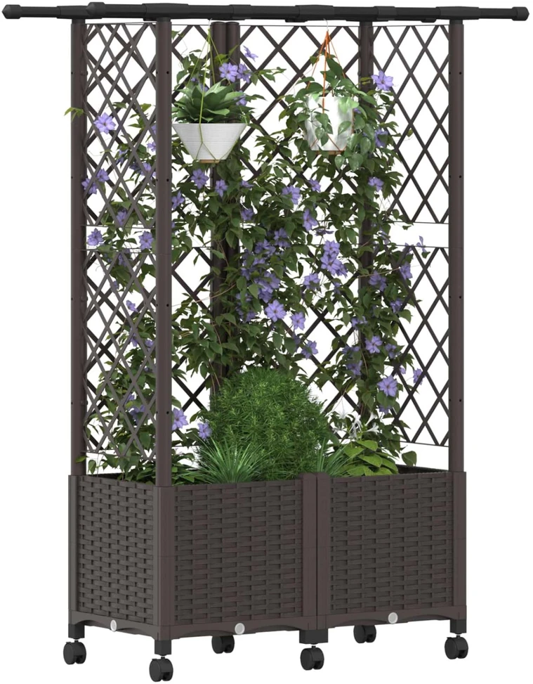 Pakeltas lovas su trelėmis ir stogu Ruda 124 x 40 x 142 cm PP