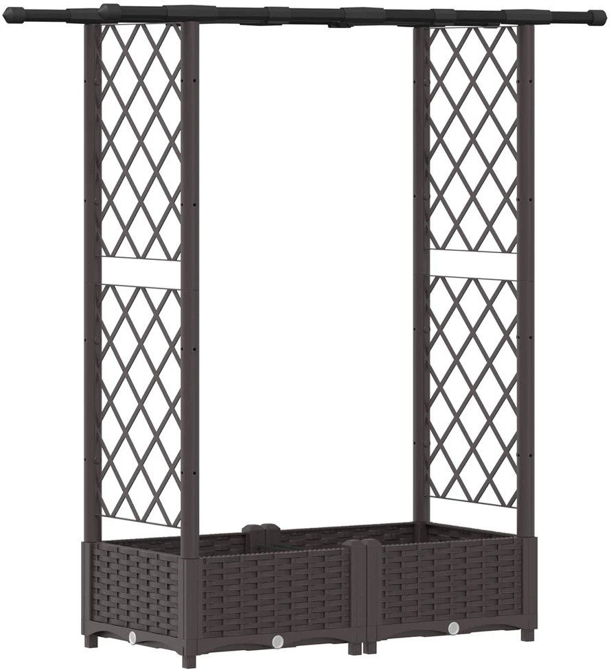 Pakeltas lovas su trelėmis ir stogu Ruda 122,5 x 40 x 121 cm PP